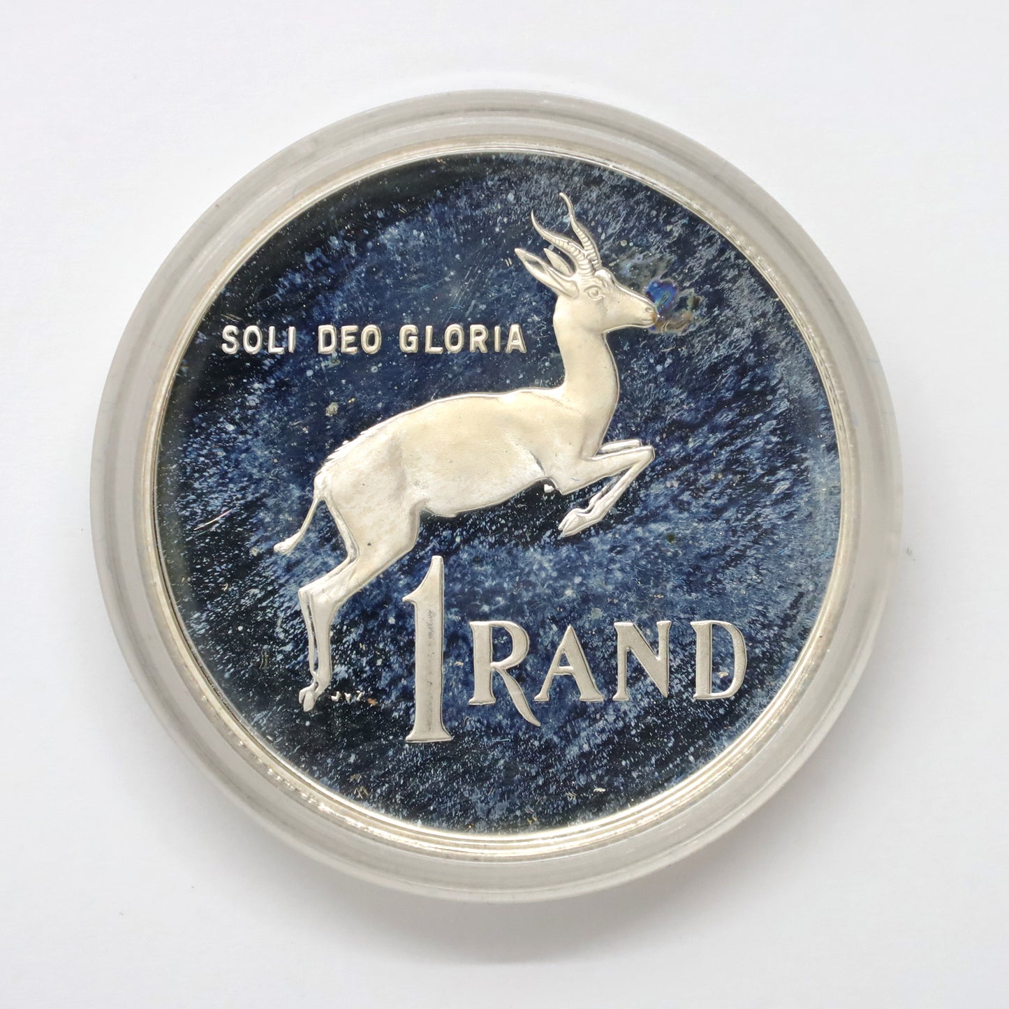 South Africa 1989 .800 Silver Rand in Original Case (wear)