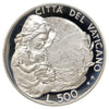 Vatican City 1995 500 Lire Pope Jean Paul II Proof .835 Silver Coin in Case (scr. cap)