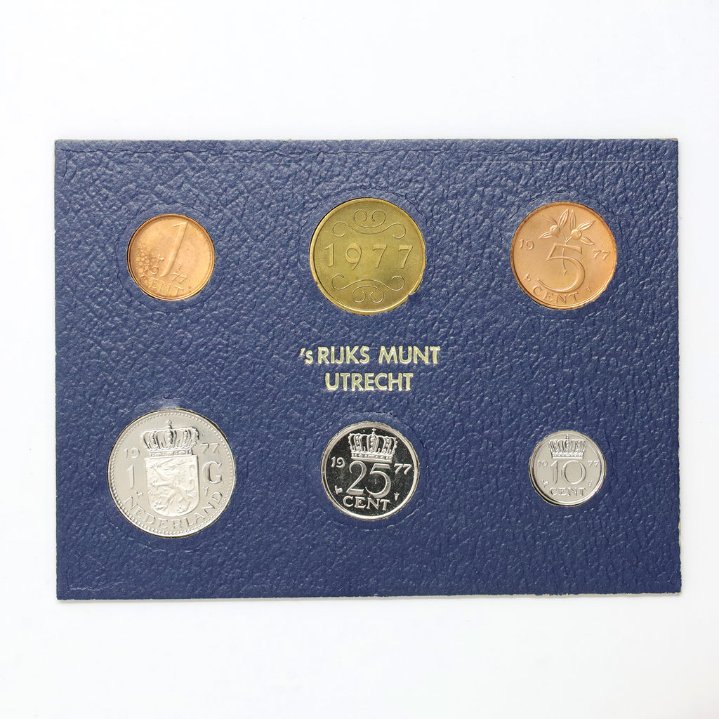 Netherlands 1977 5-Coin & Token Mint Set in Presentation Card (issues)