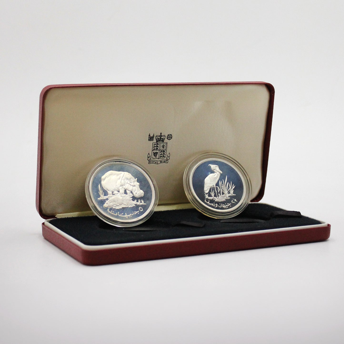 Sudan 1976 WWF IUCN Conservation Sterling Silver Proof Coins in Case (light wear)