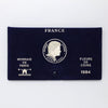 France 1984 12-Coin Mint Set in Presentation Folder (light wear)