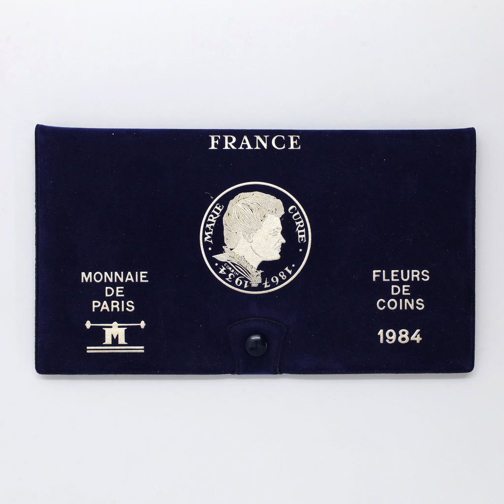 France 1984 12-Coin Mint Set in Presentation Folder (light wear)