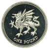 United Kingdom 1995 Brilliant Uncirculated 1 Pound Coin for Wales in Folder (light wear)