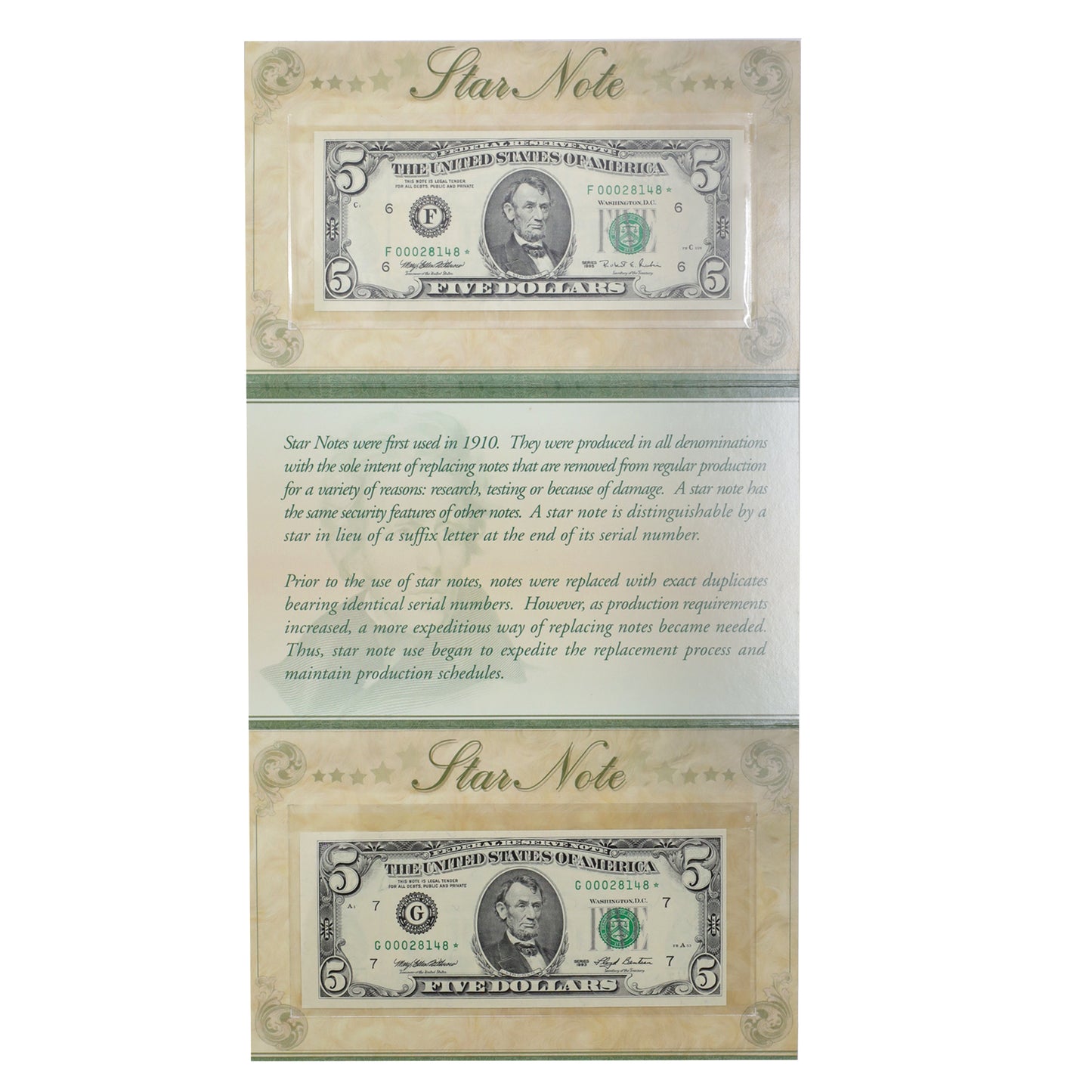 USA Currency Star Note Collector's Folder