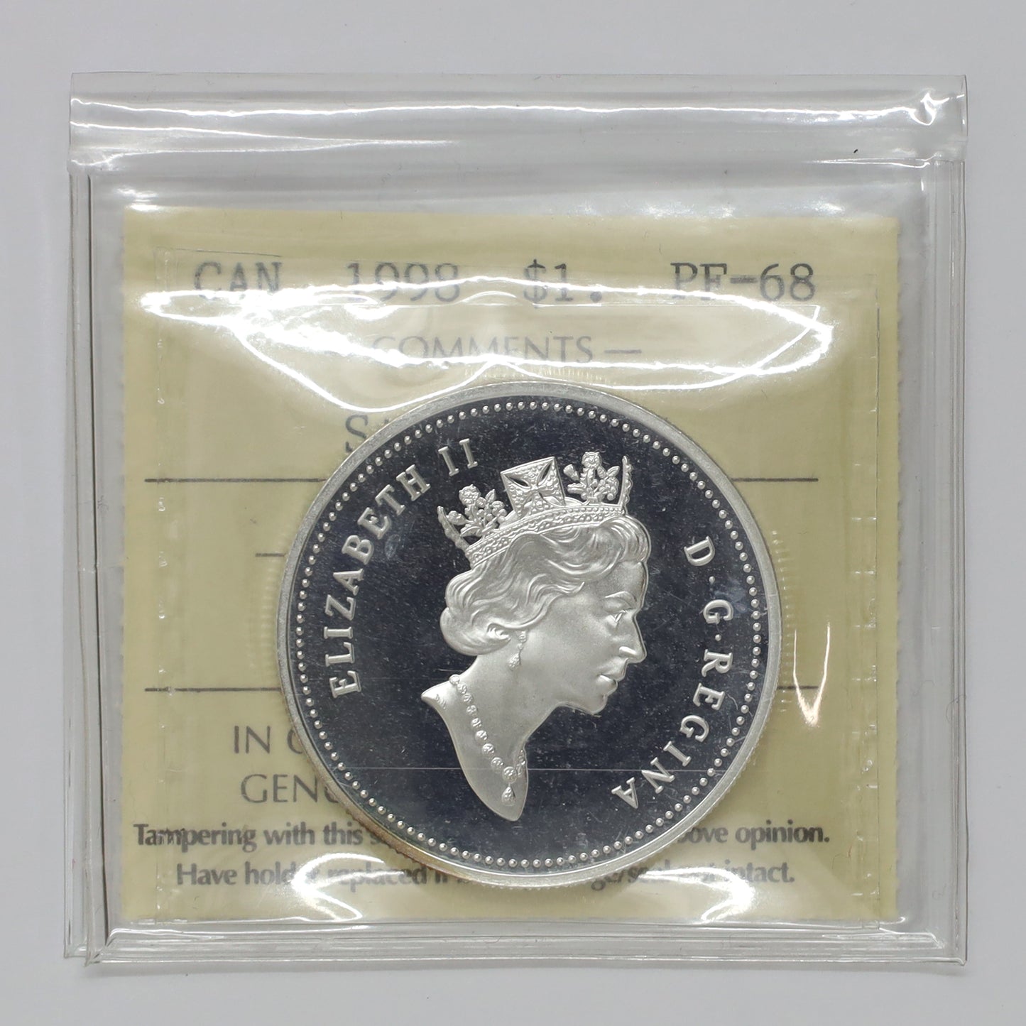 1998 Canada 125th Anniversary of the RCMP Proof .925 Silver Dollar ICCS Cert. PF68 UHC