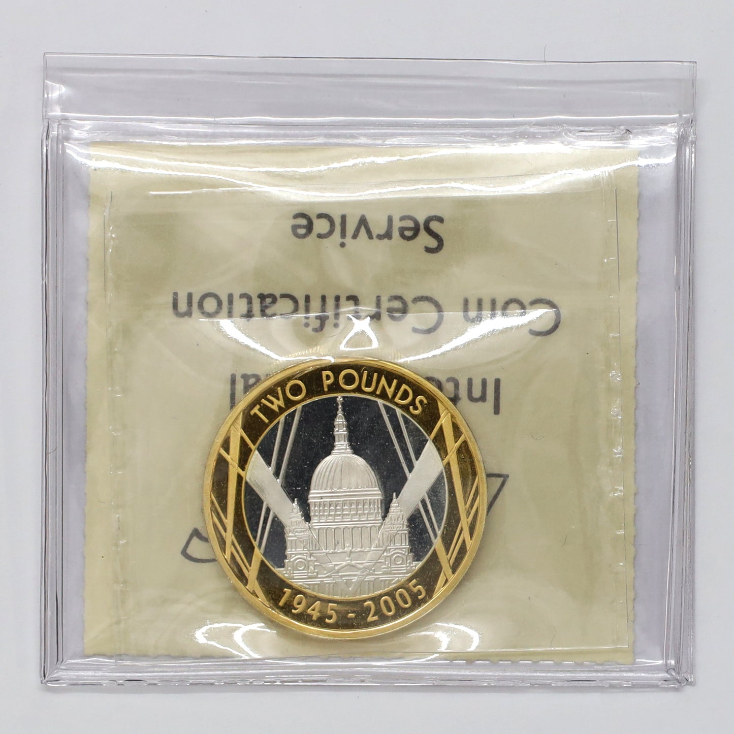United Kingdom 2005 2 Pounds End of WWII 60th Anniversary Sterling Silver ICCS Cert. PF67