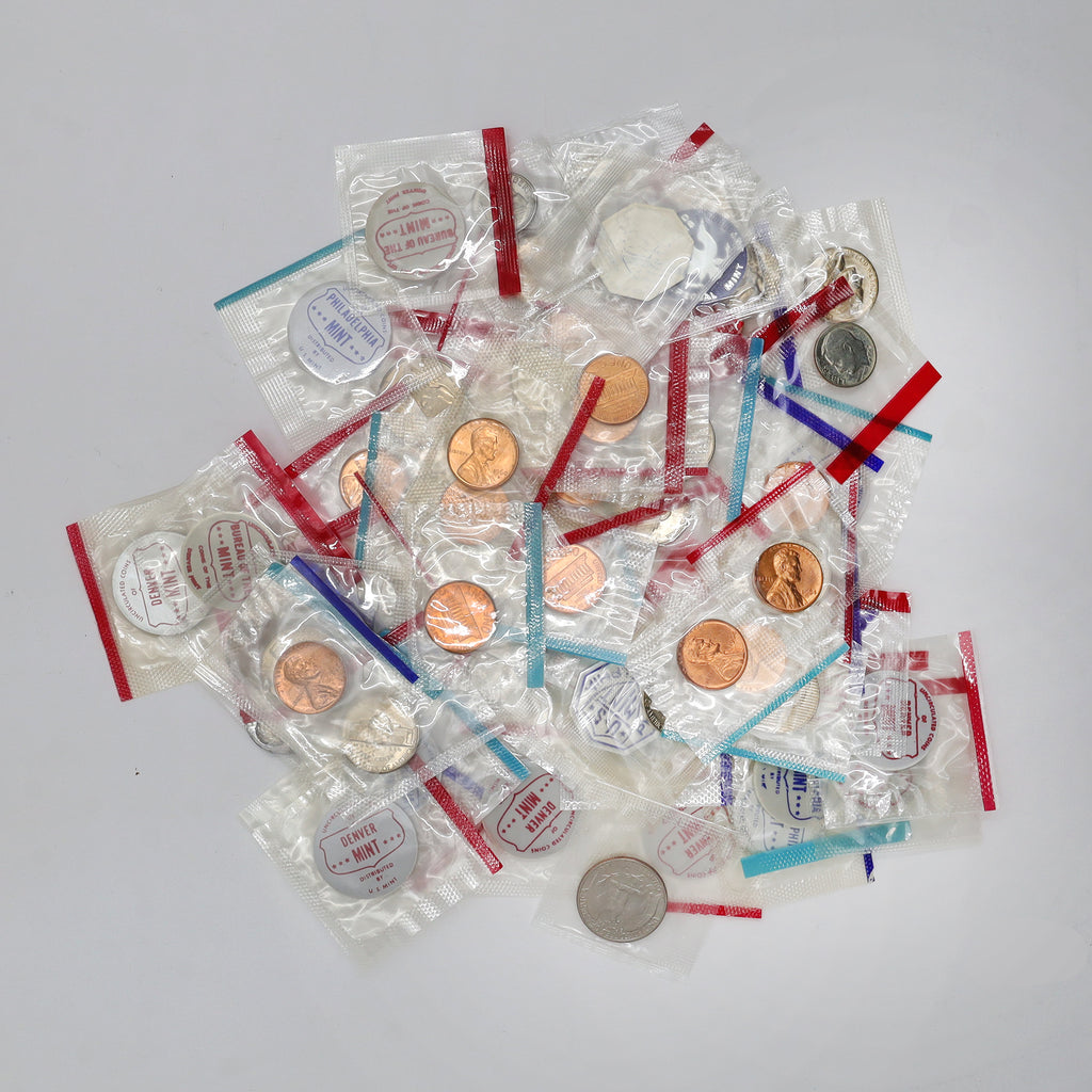 Group Lot of 1960-1970 USA Sealed Decimal & Tokens from US Mint Sets (sold as-is)