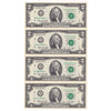 Uncut Sheet of 4x 1976 USA Cleveland, OH, $2 Notes in Official Folder, Uncirculated, 4pcs