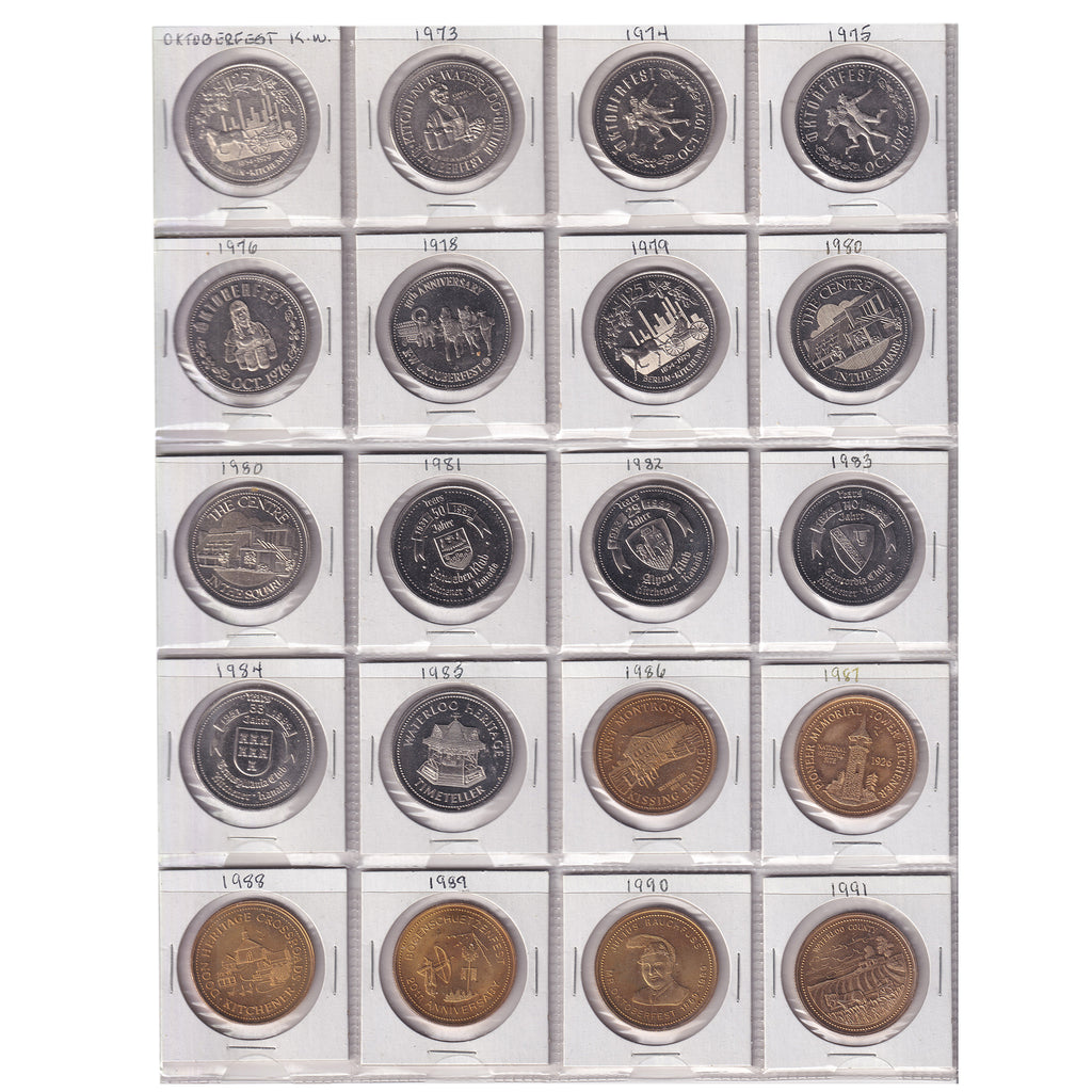 Group Lot of 33x Kitchener, ON, Oktoberfest Tokens, 33pcs