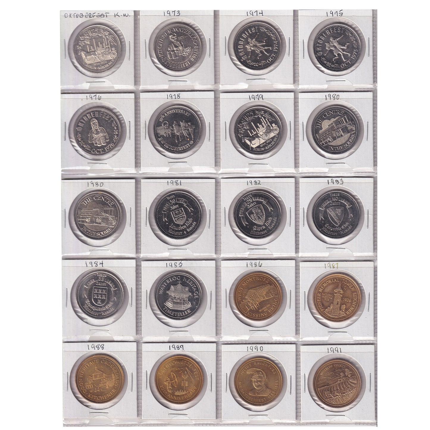 Group Lot of 33x Kitchener, ON, Oktoberfest Tokens, 33pcs