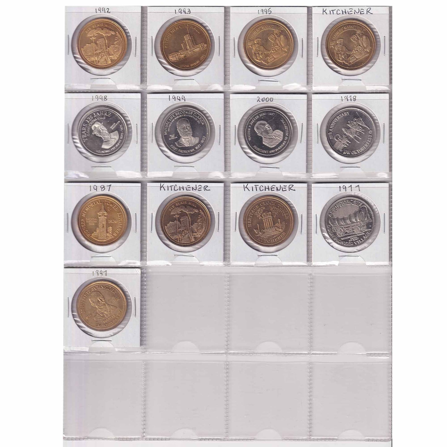 Group Lot of 33x Kitchener, ON, Oktoberfest Tokens, 33pcs
