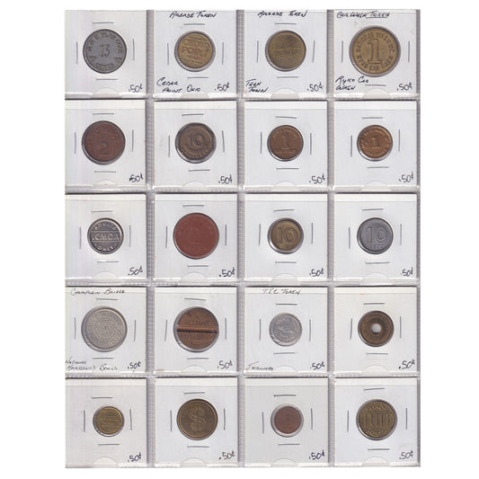 Group Lot of 60x Assorted Tokens! Arcade, souvenir, parking, and more! 60pcs