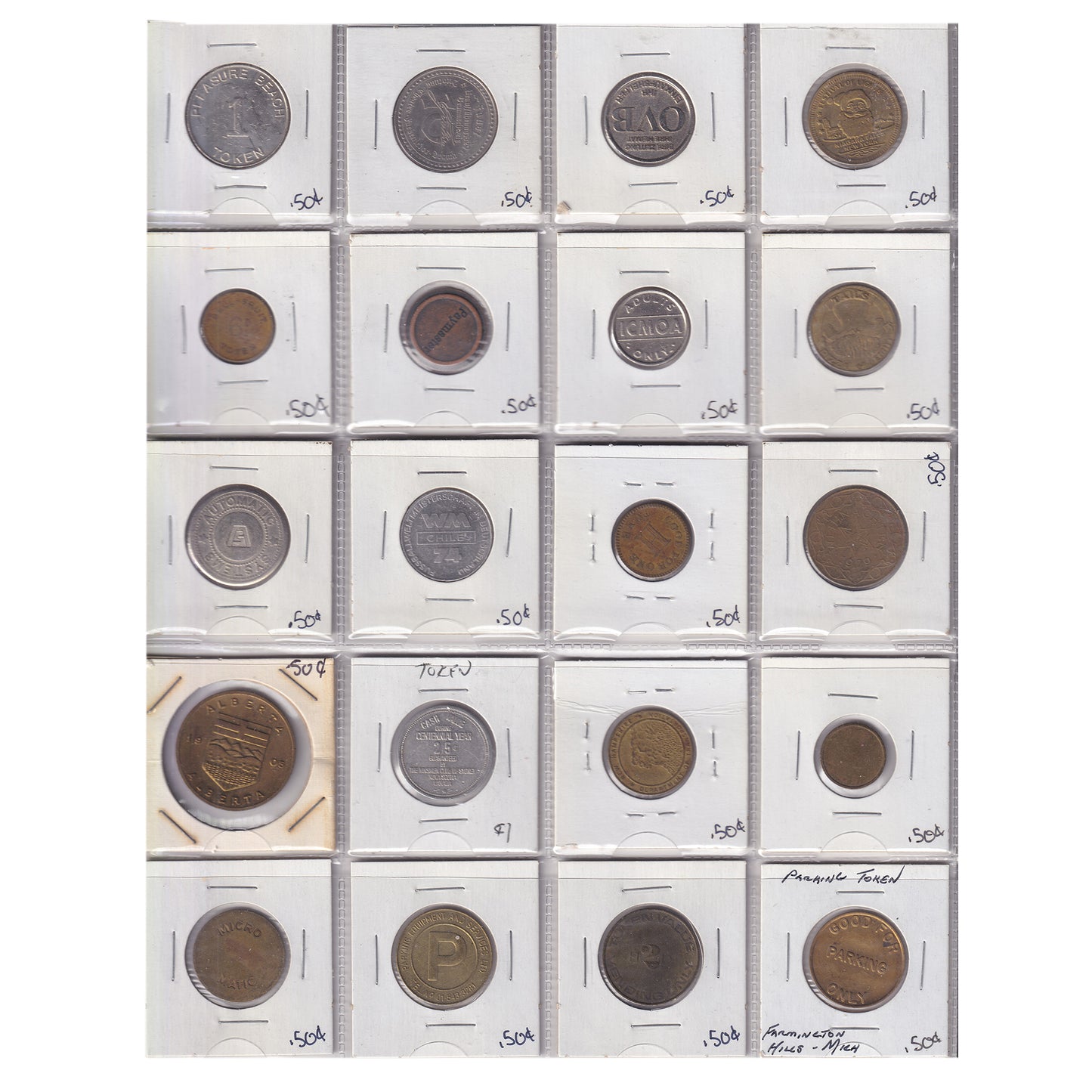 Group Lot of 60x Assorted Tokens! Arcade, souvenir, parking, and more! 60pcs