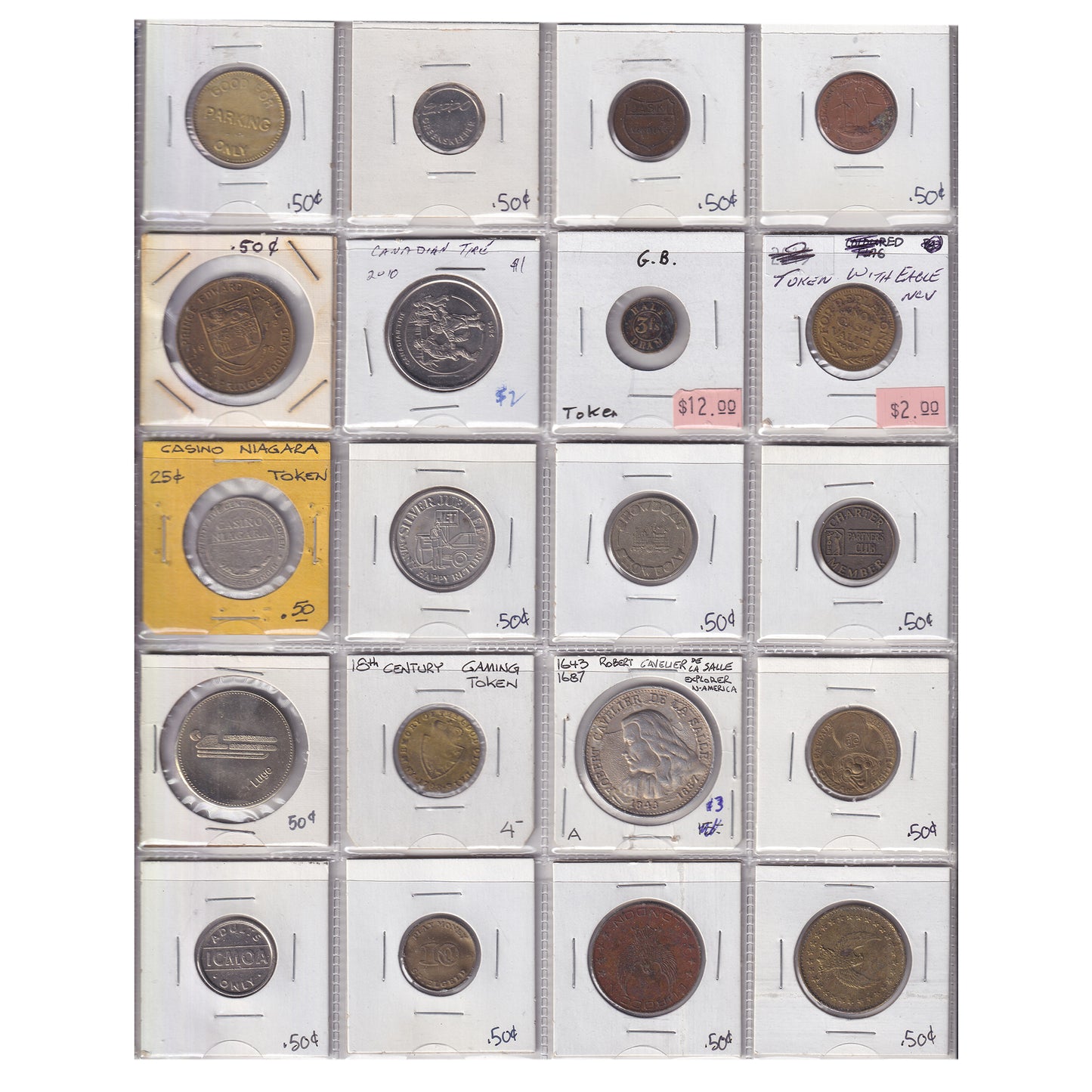 Group Lot of 60x Assorted Tokens! Arcade, souvenir, parking, and more! 60pcs