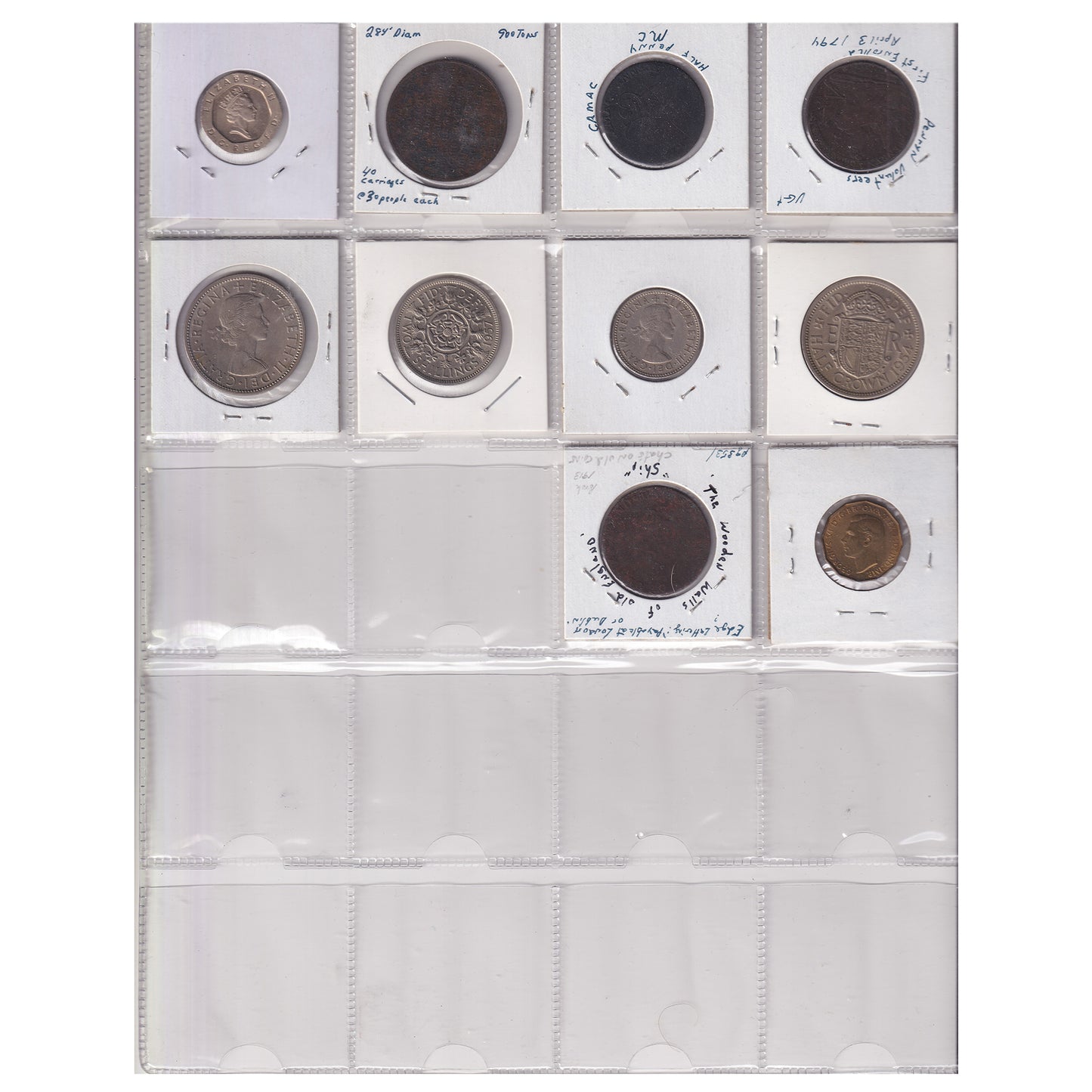 Group Lot of 10x Great Britain 1794-1997 Coins & Tokens, 10pcs