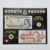 c.2018 Canada "Note Replaced by Coin" $1/$2 Coin & Banknote Set (light wear)