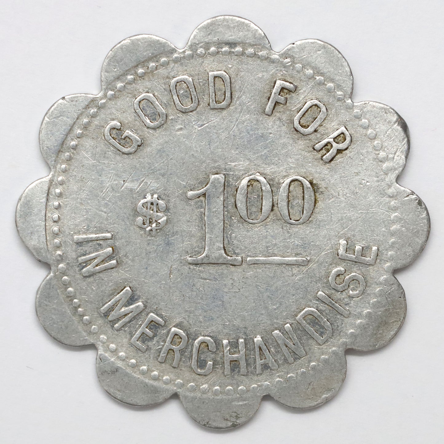 Vintage Ayton, ON, V. Damm General Merchant Dollar Trade Token
