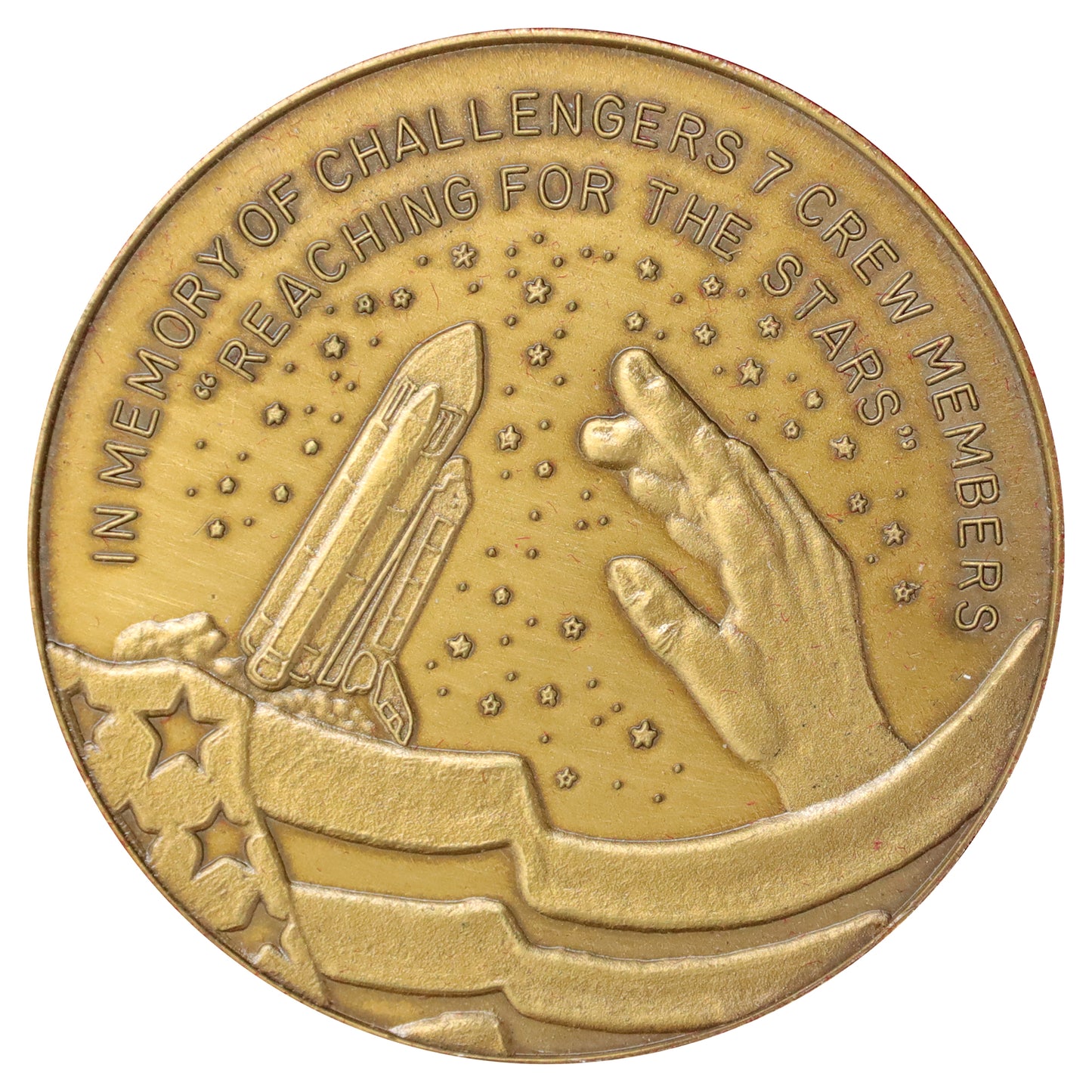 NASA In Memory of Challenger Crew Members Bronze Medal in Case (some wear)