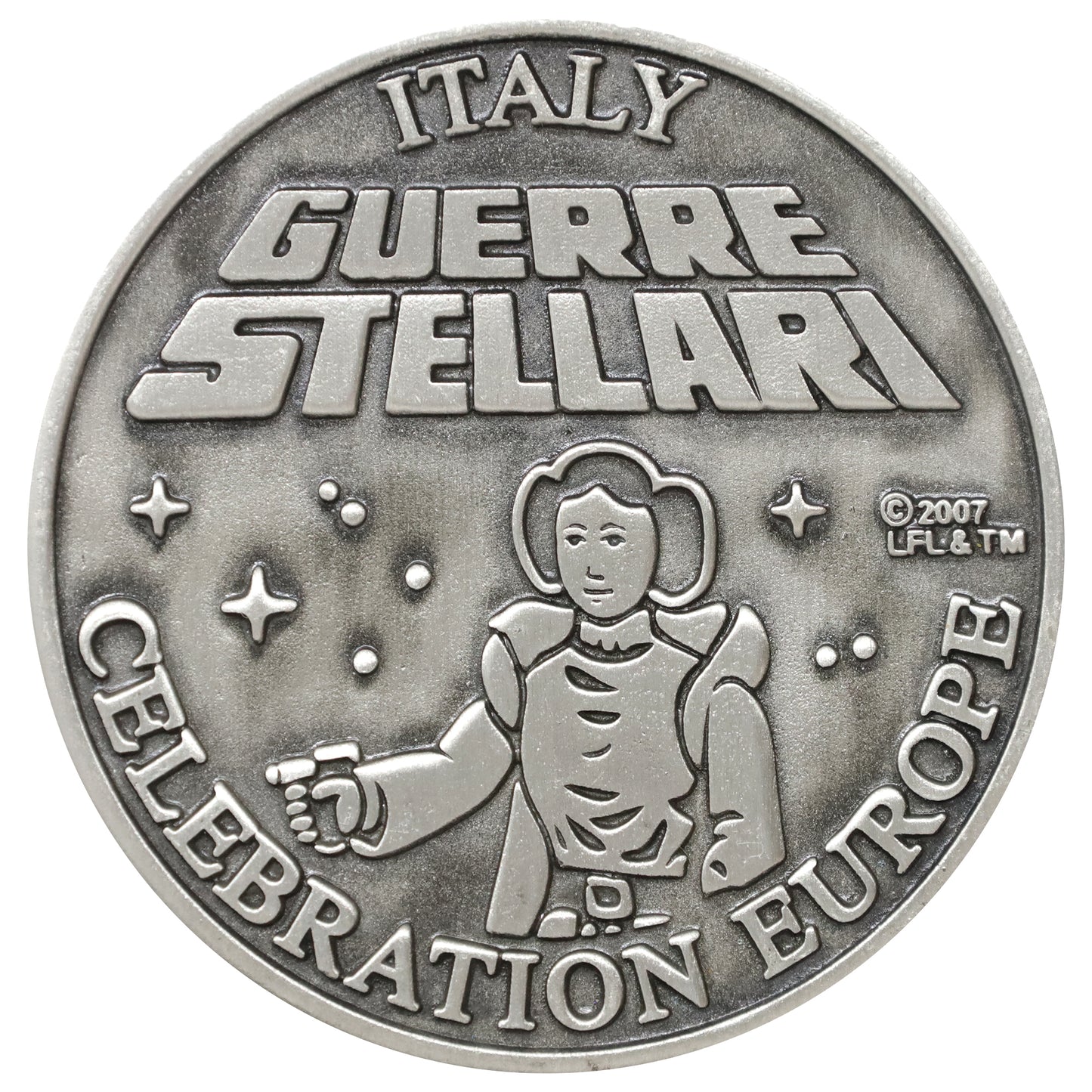 2007 Star Wars Celebration Europe Italy Princess Leia 5 cm Medallion
