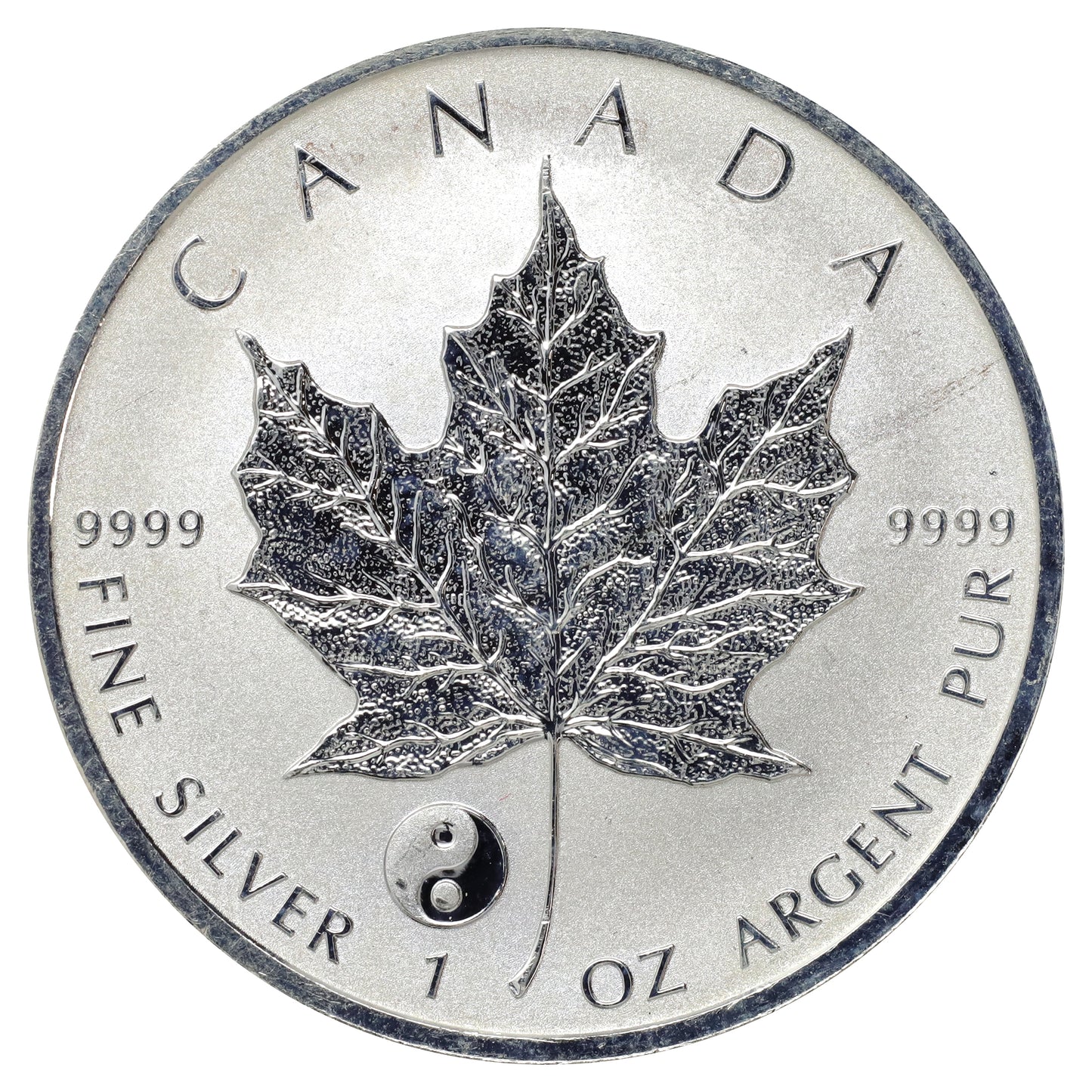 2016 Canada $5 Yin Yang Privy SML Reverse Proof (No Tax) toning spots