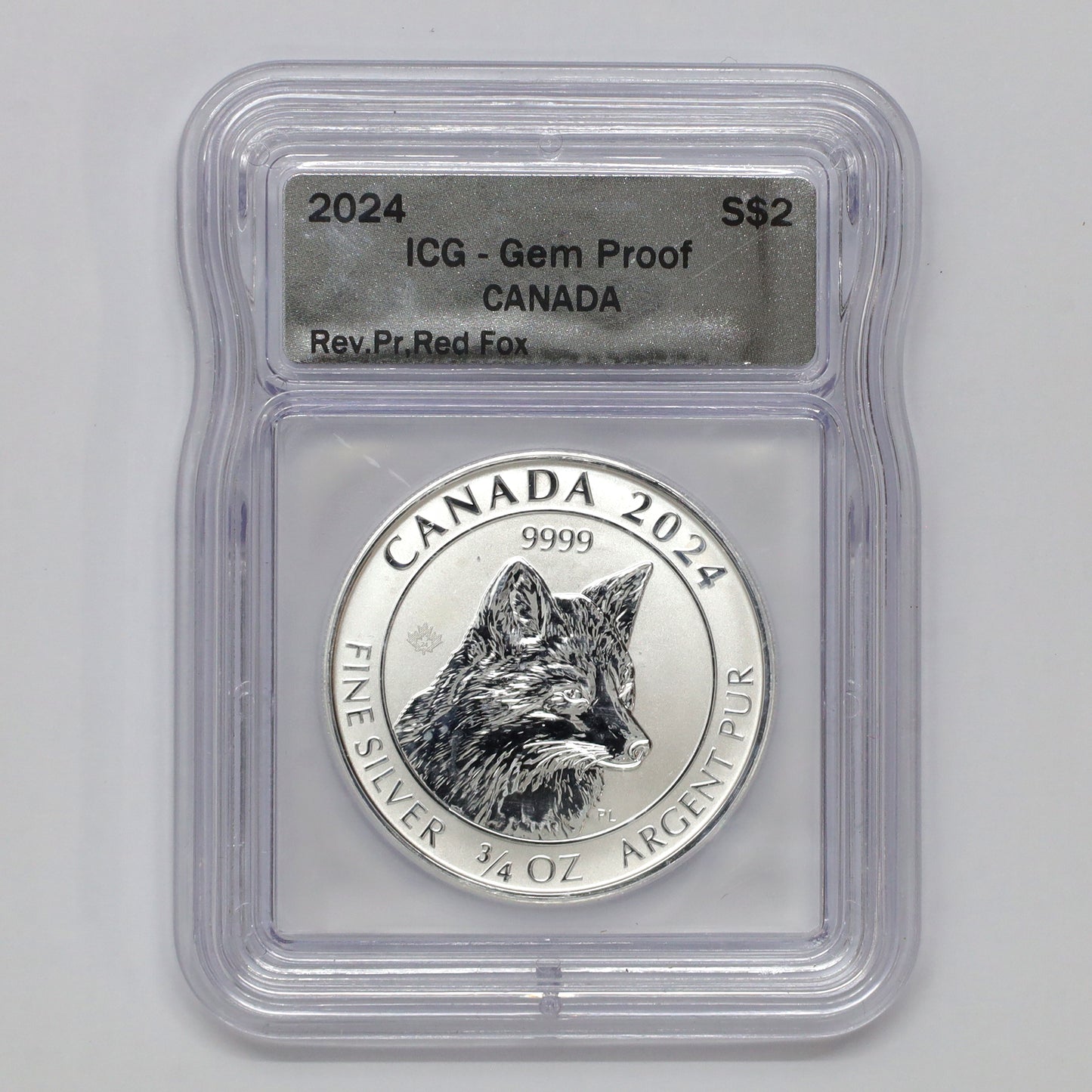 2024 Canada $2 Red Fox 3/4 oz. .9999 Fine Silver Coin ICG Certified Gem Proof (No Tax)