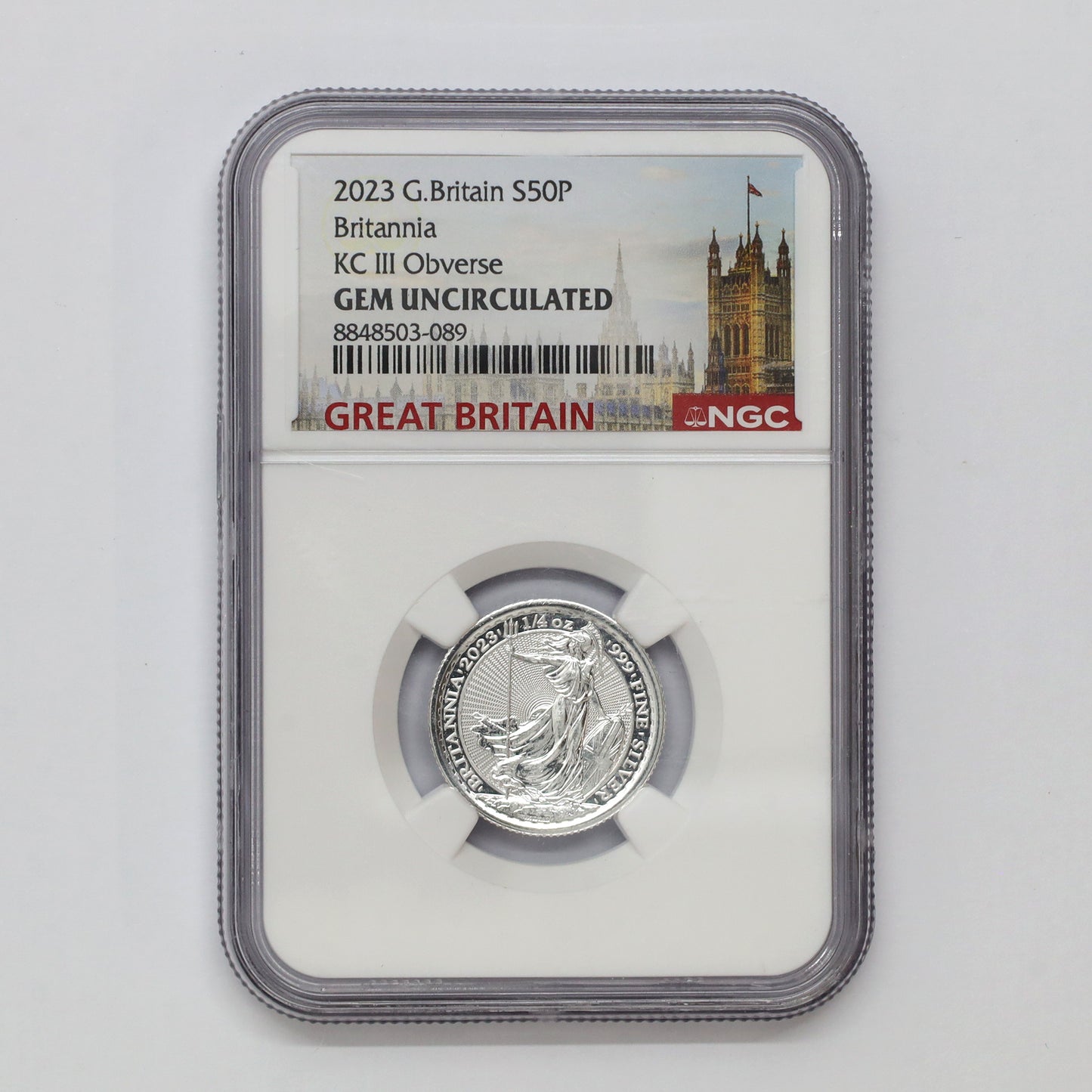 United Kingdom 2023 50P Britannia .999 Fine Silver Coin NGC Certified MS65 (No Tax)