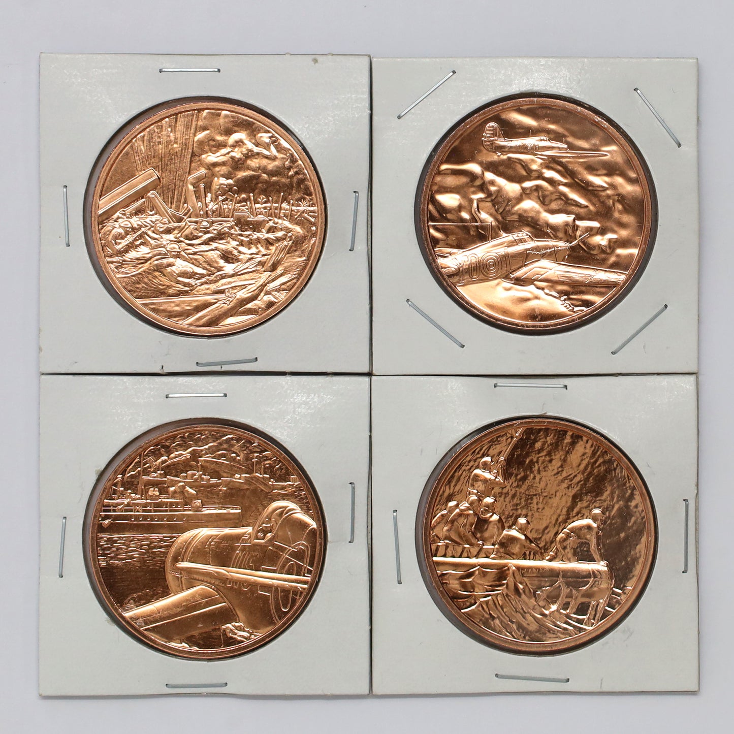 Lot of 4x Canada Remembers WWII Through the Painter's Eye Bimetallic RCM Medallions, 4pcs