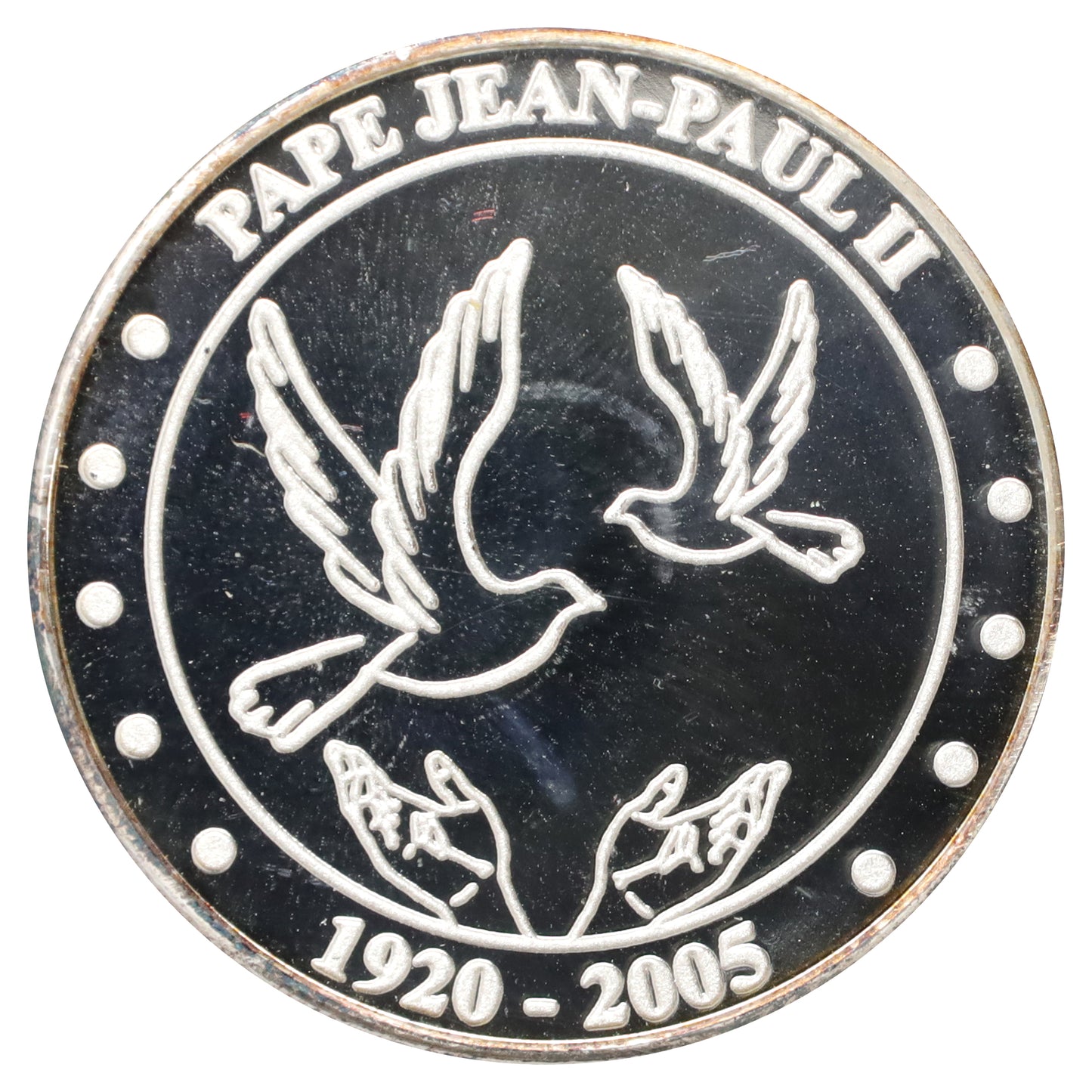 2005 Pope Jean-Paul II Silver-Plated Honour Medallion in Original Case