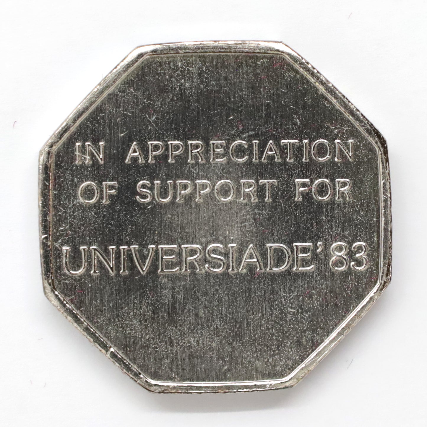 1983 Edmonton, AB, Summer Universiade Octagonal Token in Case