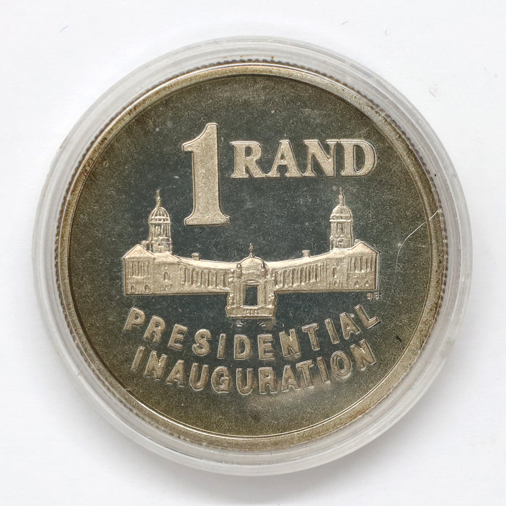 1994 South Africa 1 Rand Nelson Mandela Inauguration Sterling Silver Token in Case