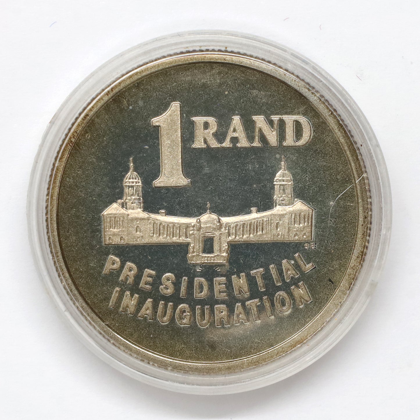 1994 South Africa 1 Rand Nelson Mandela Inauguration Sterling Silver Token in Case