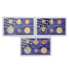 Lot of 3x 2000-2002 USA 5-Coin Proof Sets, 3pcs (issues)