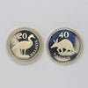 Gambia 1977 WWF IUCN Conservation Sterling Silver Proof Coins in Case (light wear)