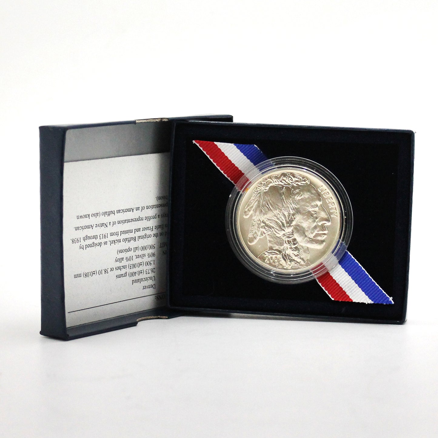 2001 USA American Buffalo Commemorative Silver Dollar (scuffed capsule)