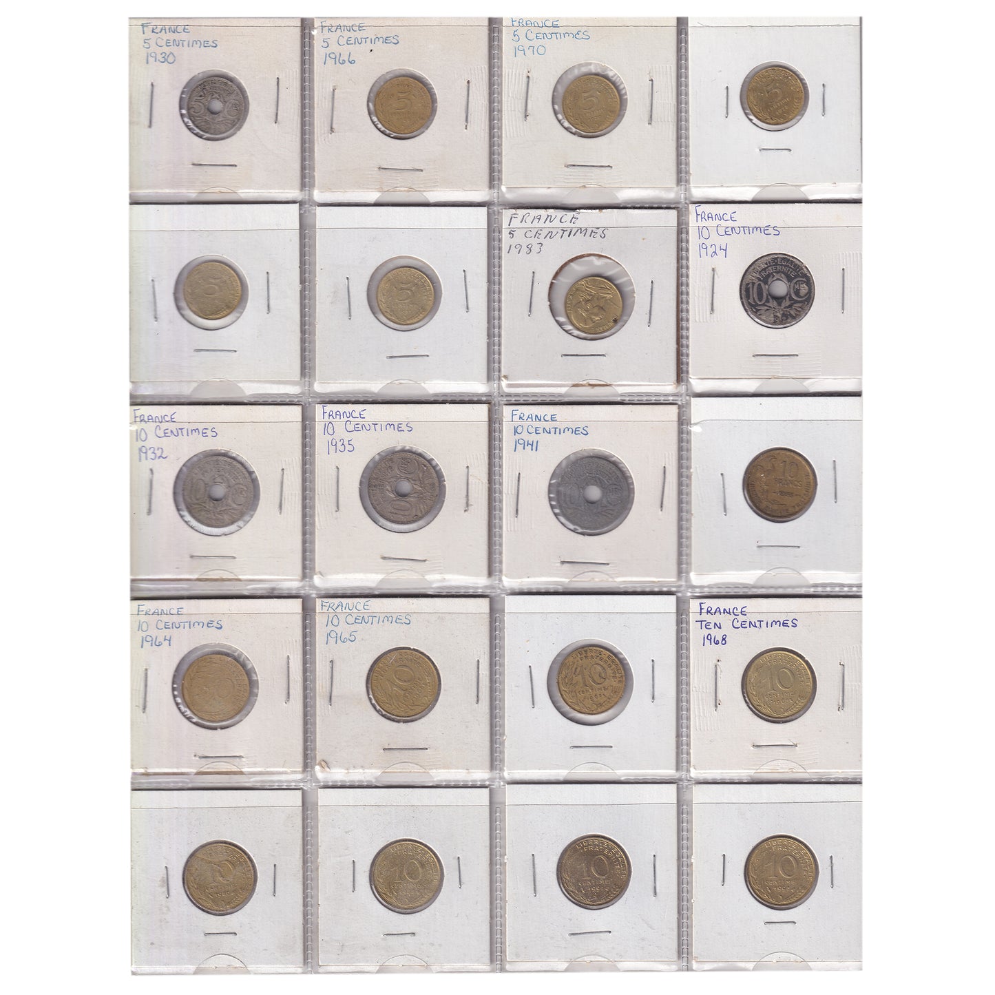 Group Lot of 60x 1876-1999 French & German Decimal, Various Denominations, 60pcs