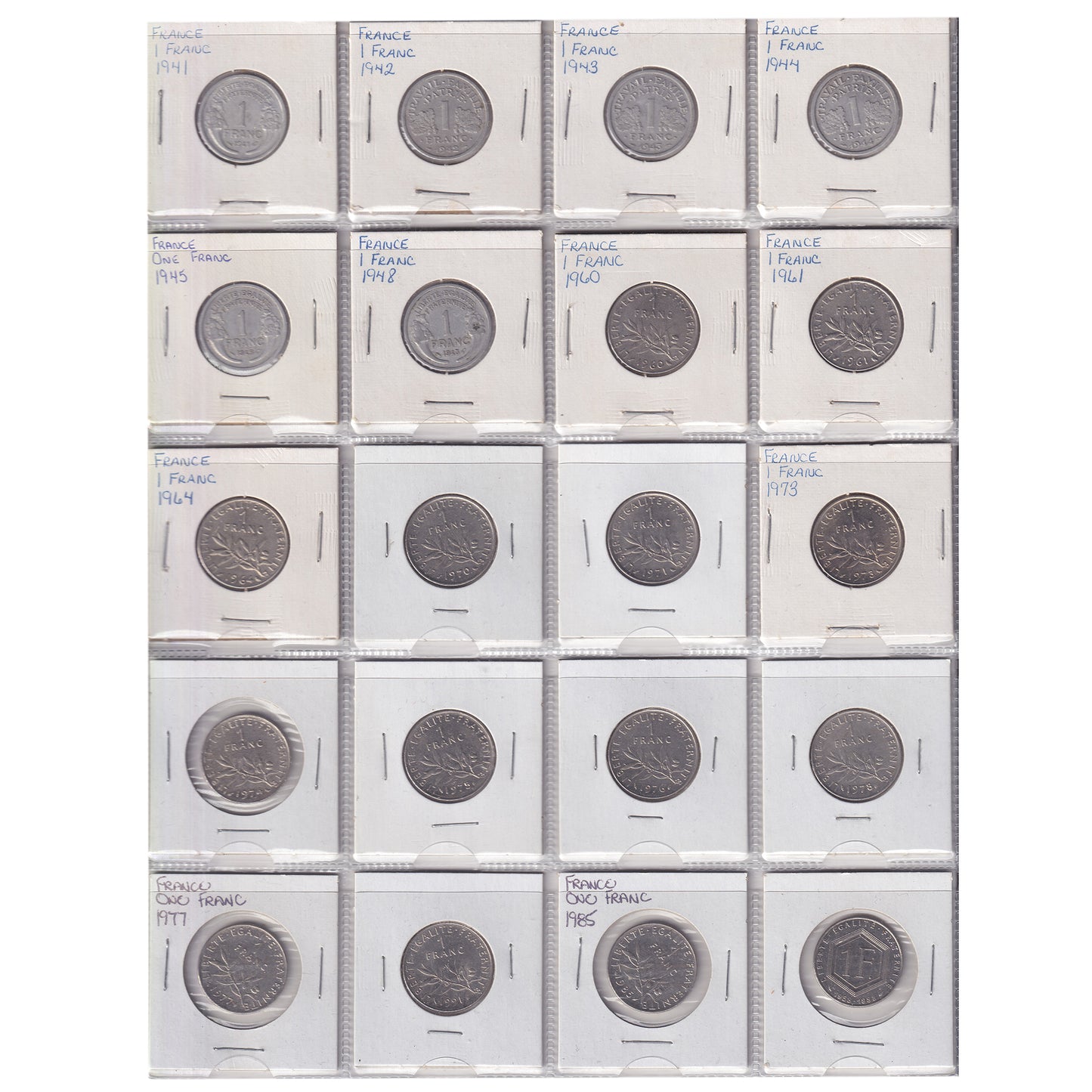 Group Lot of 60x 1876-1999 French & German Decimal, Various Denominations, 60pcs