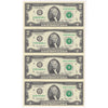 2009 USA $2 Uncut Sheet of 4 Notes in World Reserve Monetary Exchange Folder (scuffed)