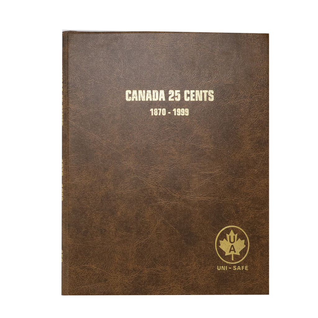 Estate Lot of 65x 1943-1999 Canada 25-cents in Brown Unisafe Album
