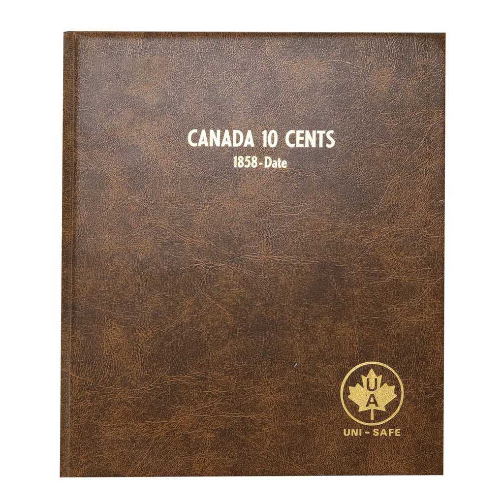Estate Lot of 52x 1936-2010 Canada 10-cents in Brown Unisafe Album
