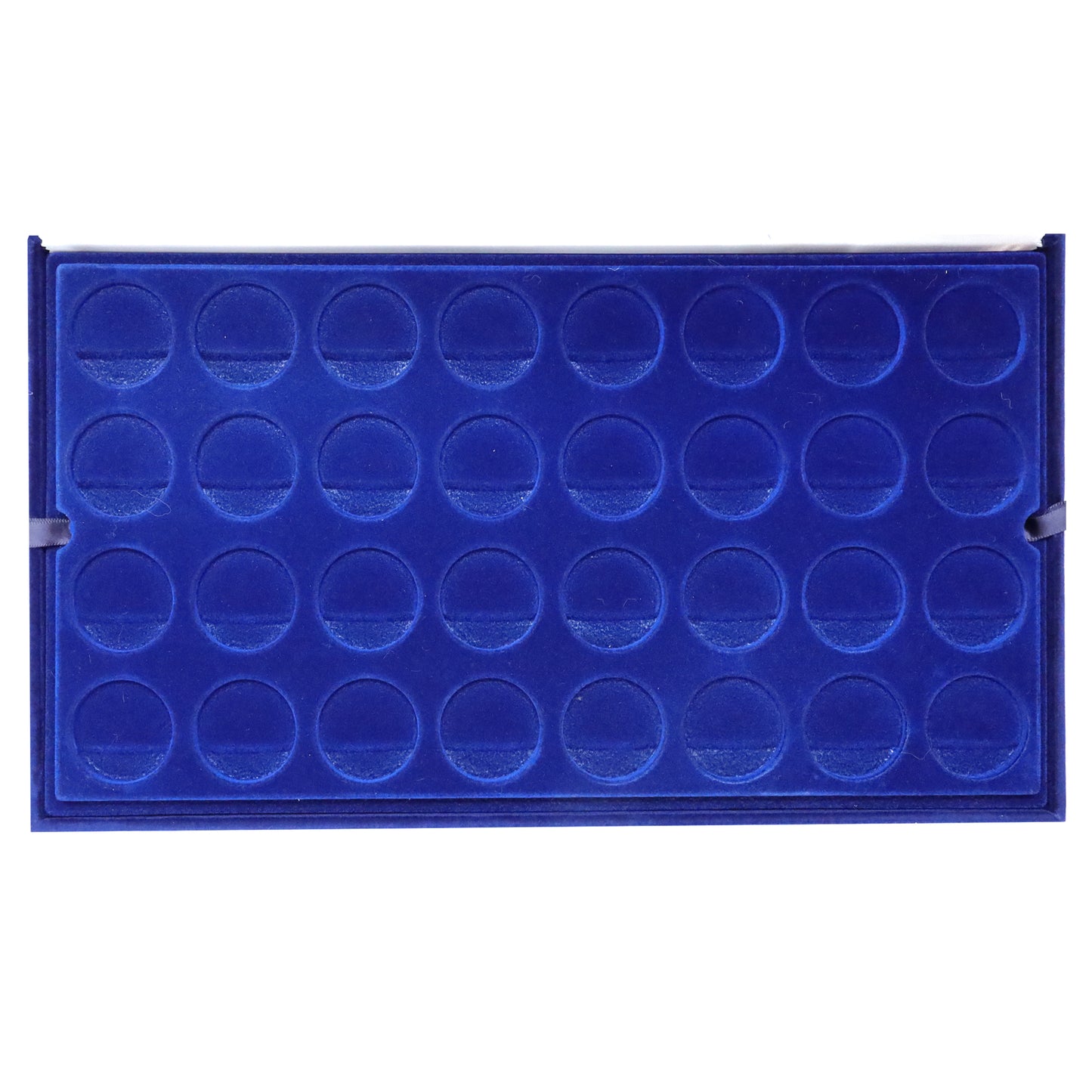 Deluxe Plush Blue Coin Case for Canada Dollars, Holds 64 Capsules