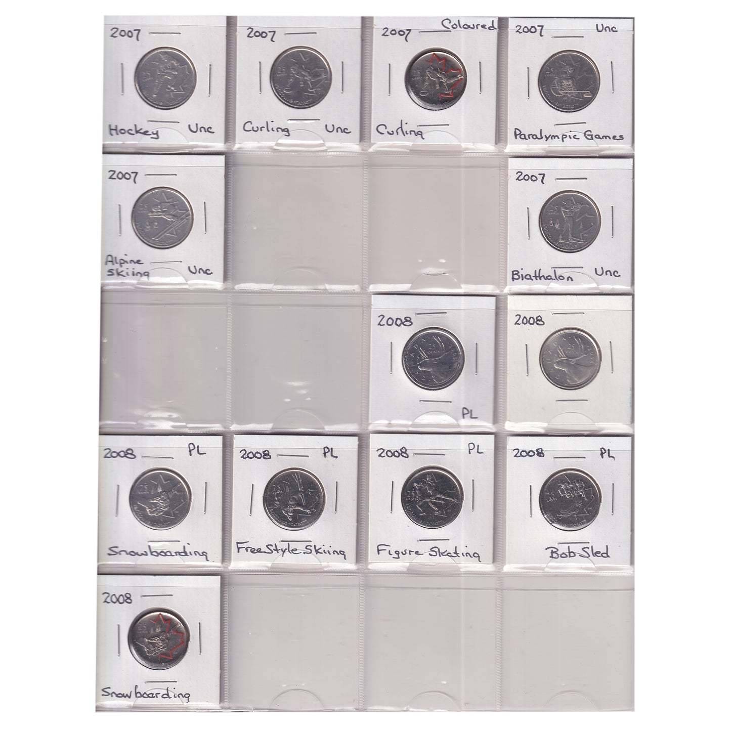 Estate Lot of 190x 1969-2025 Canada 25-cents in White Binder