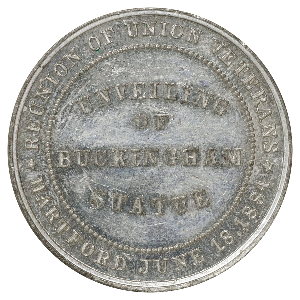 1884 USA Union Veterans Reunion Buckingham Statue Unveiling Commemorative Token