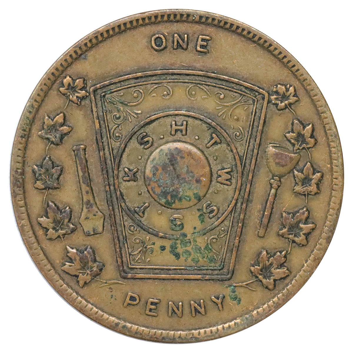 Toronto, ON, St. Patrick Chapter No. 145 Masonic Penny Token