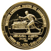 1986 Vermilion, AB, Western Canadian Master Ski Championships Gold Plated Trade Dollar