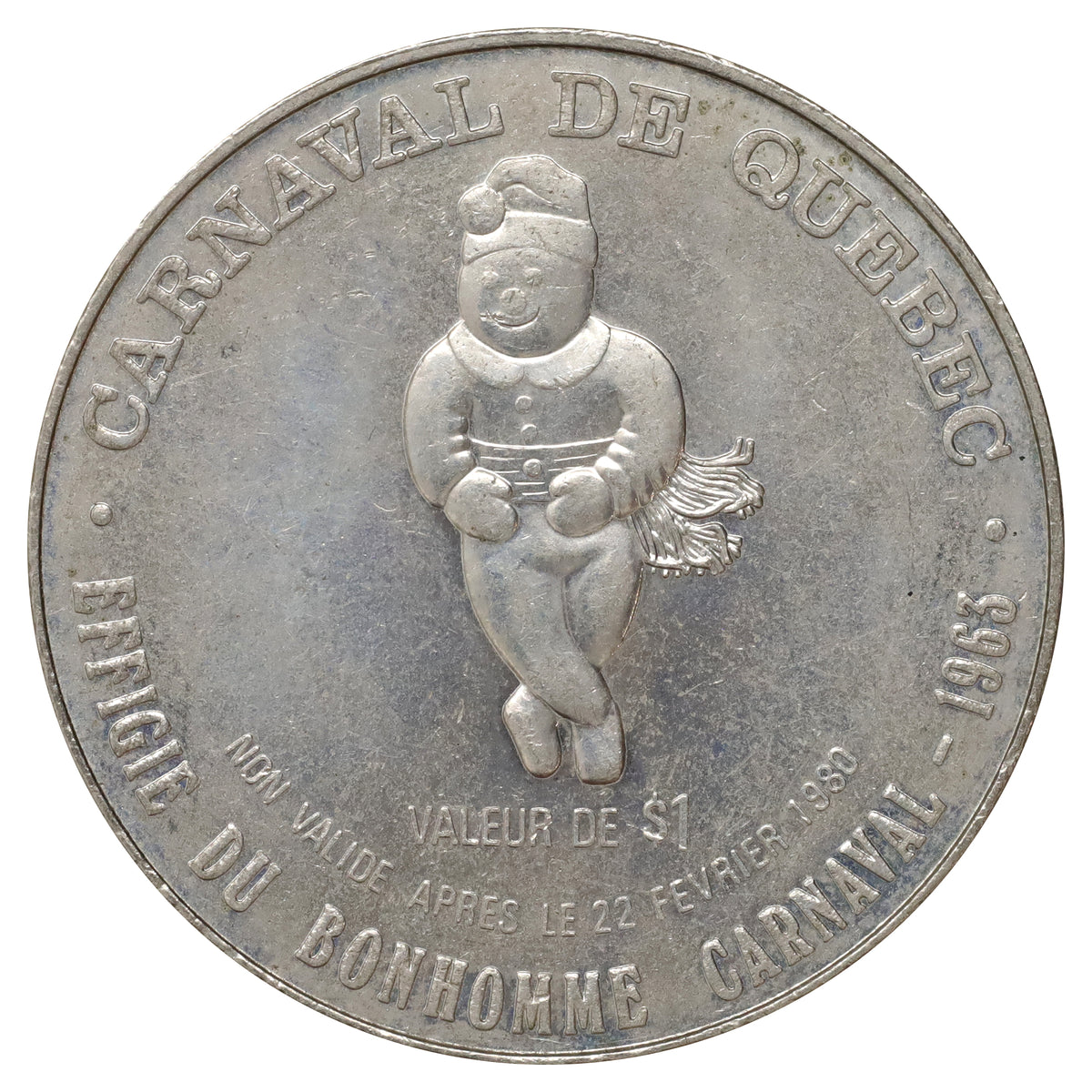 1980 Canada Carnaval de Quebec Porte St-Louis Bonhomme Souvenir Token