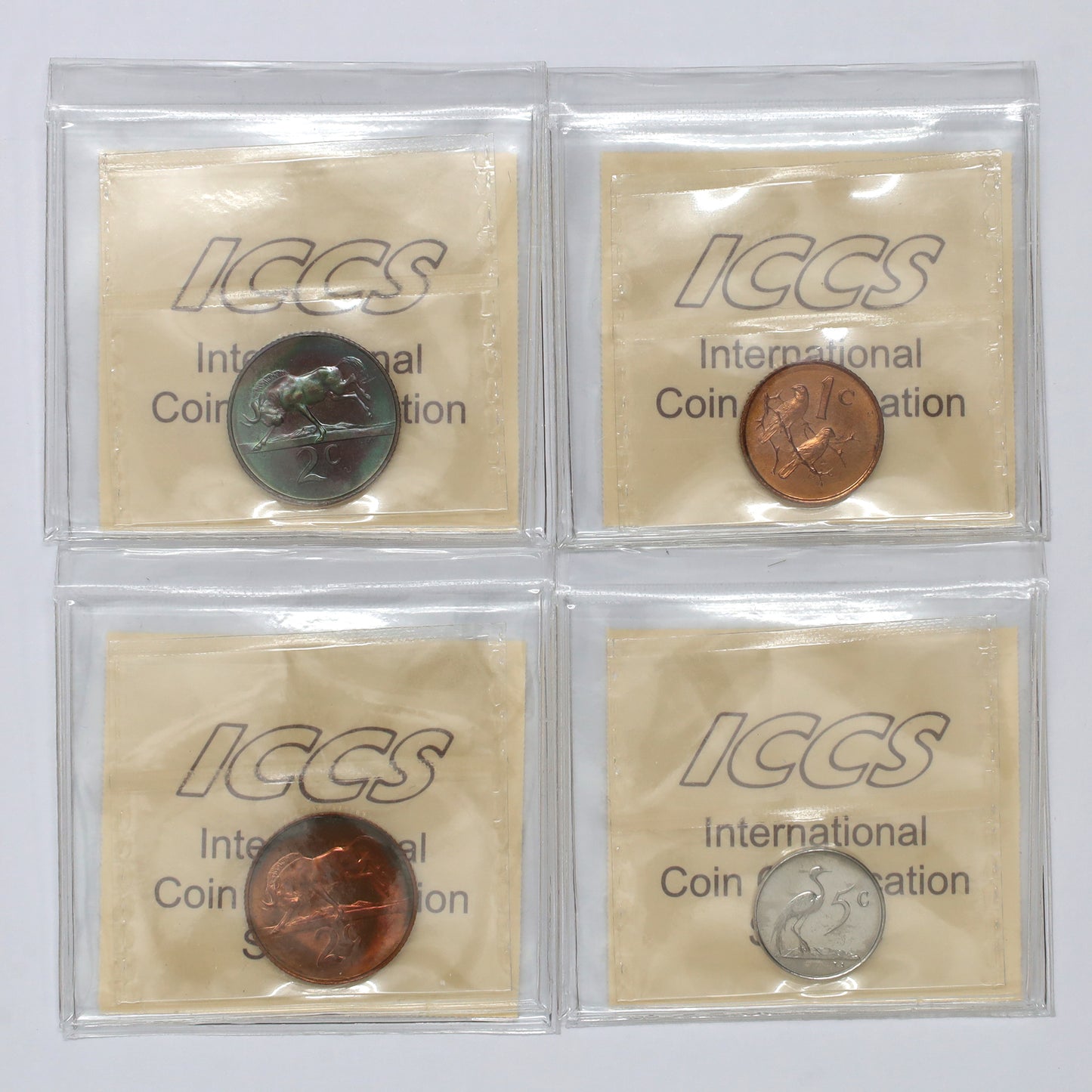 Lot of 4x South Africa 1966 Decimal ICCS Certified PF66 or PF67, 4pcs