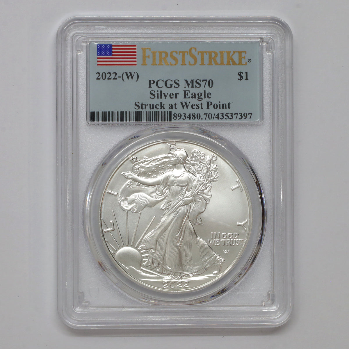 2022 W USA West Point $1 Eagle PCGS Certified MS70 First Strike (No Tax)