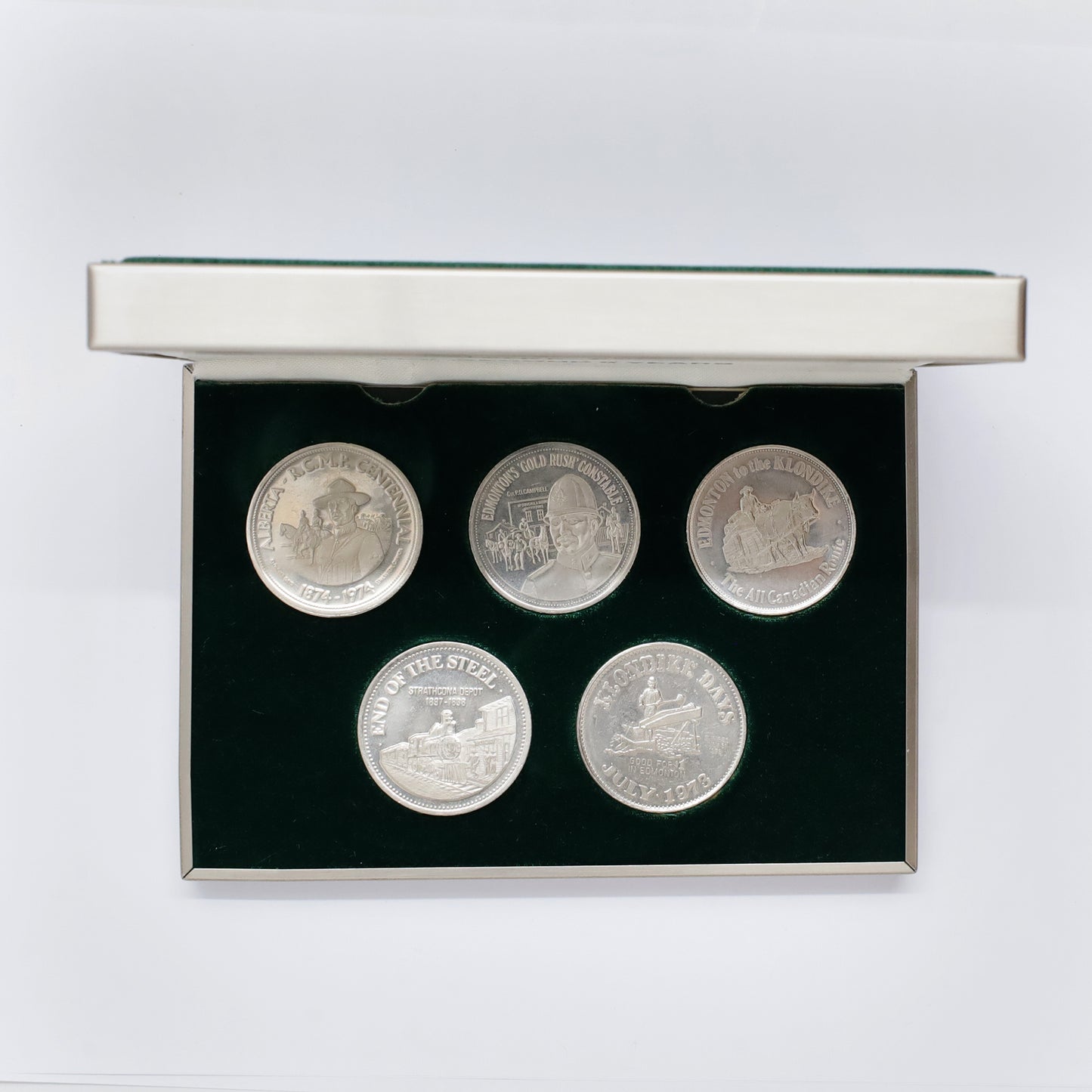 1973-1977 Edmonton, AB, Klondike Dollars "The Second 5 Years Collection" in Case (wear)