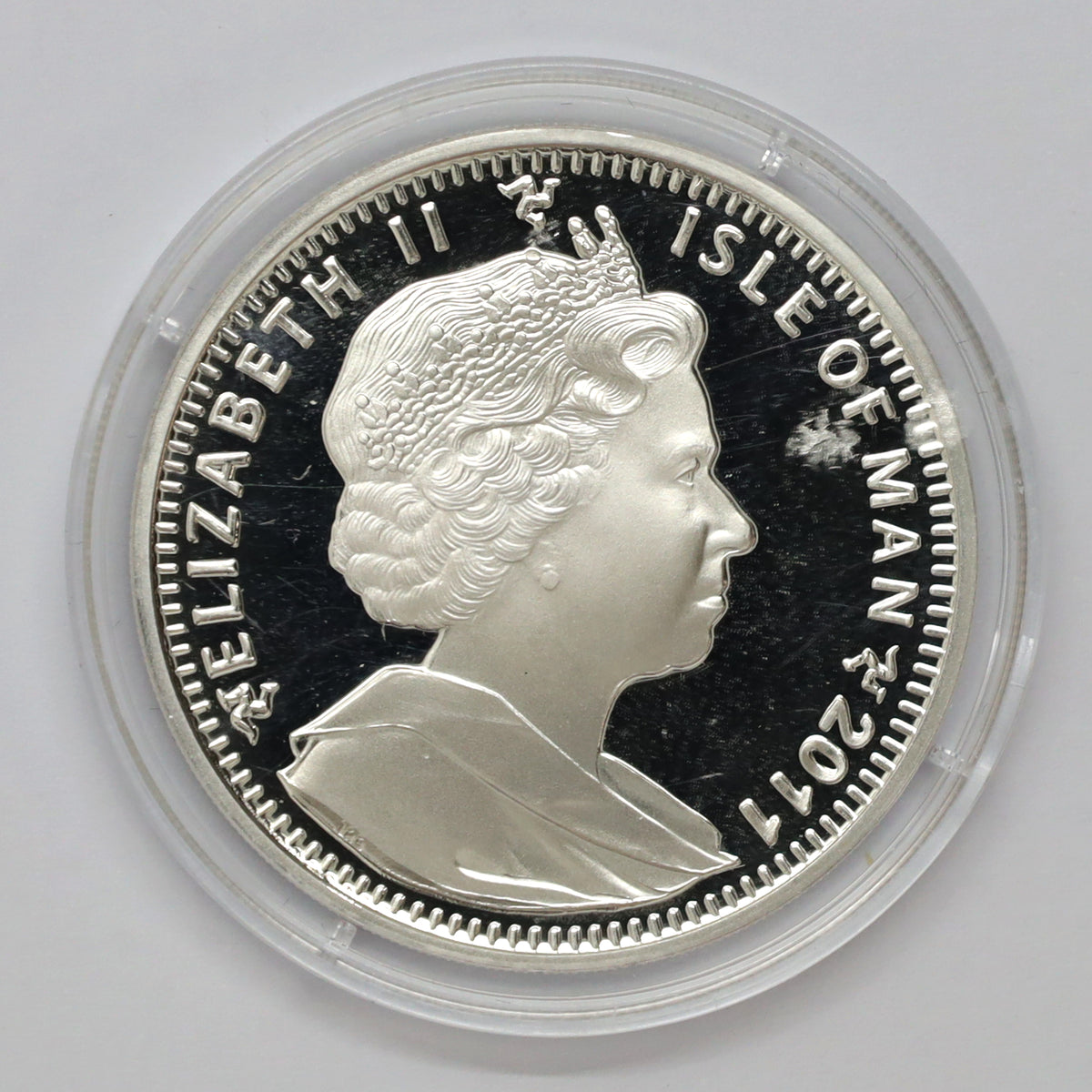 2012 Isle of Man Diamond Jubilee Elizabeth II Head of State Proof Silver Crown (scr. cap)