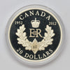 2012 Canada $20 Diamond Jubilee Royal Cypher Fine Silver (No Tax) scr. cap